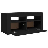 vidaXL TV-bänk med LED-belysning svart 90x35x40 cm - Bild 10