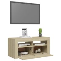 vidaXL TV-bänk med LED-belysning sonoma-ek 90x35x40 cm - Bild 6