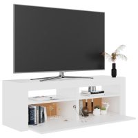 vidaXL TV-bänk med LED-belysning vit 120x35x40 cm - Bild 6