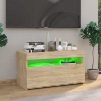 vidaXL Tv-bänk med LED-belysning sonoma-ek 75x35x40 cm - Bild 5