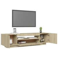 vidaXL TV-bänk med LED-belysning sonoma-ek 160x35x40 cm - Bild 6