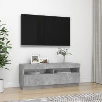 vidaXL TV-bänk med LED-belysning betonggrå 100x35x40 cm - Bild 6