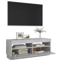 vidaXL TV-bänk med LED-belysning betonggrå 100x35x40 cm - Bild 7