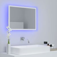 vidaXL Badrumsspegel med LED vit 60x8,5x37 cm akryl - Bild 3