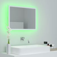 vidaXL Badrumsspegel med LED vit 60x8,5x37 cm akryl - Bild 4