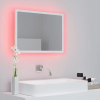 vidaXL Badrumsspegel med LED vit 60x8,5x37 cm akryl - Bild 5