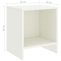 vidaXL Sängbord vit 35x30x40 cm massiv furu - Bild 6