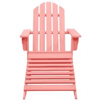 vidaXL Adirondackstol med fotpall massivt granträ rosa - Bild 2