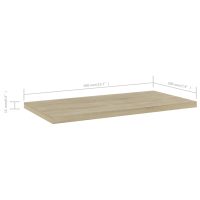 vidaXL Hyllplan 4 st sonoma-ek 40x20x1,5 cm konstruerat trä - Bild 5