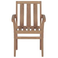 vidaXL Trädgårdsstolar med beige dynor 2 st massiv teak - Bild 4