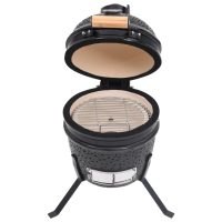 Kamado Rökgrill 2-i-1 keramik 56 cm svart - Bild 4