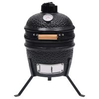 Kamado Rökgrill 2-i-1 keramik 56 cm svart - Bild 5