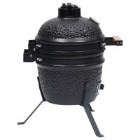 Kamado Rökgrill 2-i-1 keramik 56 cm svart - Bild 7