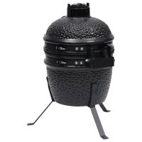 Kamado Rökgrill 2-i-1 keramik 56 cm svart - Bild 8