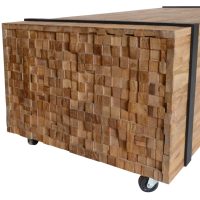 vidaXL Tv-bänk 110x30x32,5 cm massiv teak - Bild 4