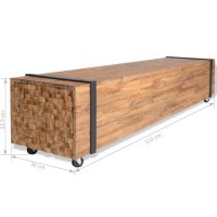 vidaXL Tv-bänk 110x30x32,5 cm massiv teak - Bild 6