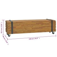 vidaXL Tv-bänk 110x30x32,5 cm massiv teak - Bild 8