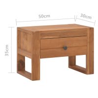 vidaXL Sängbord 50x30x35 cm massiv teak - Bild 9