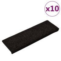 vidaXL Trappstegsmattor 10 st 65x21x4 cm svart - Bild 2