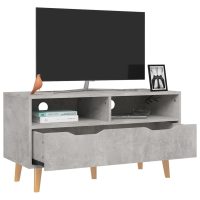 vidaXL Tv-bänk betonggrå 90x40x48,5 cm konstruerat trä - Bild 3