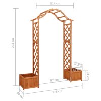 vidaXL Pergola med odlingslåda massivt granträ - Bild 5