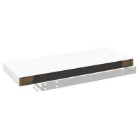 vidaXL Svävande vägghyllor 2 st ek och vit 60x23,5x3,8 cm MDF - Bild 8