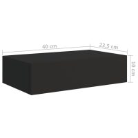 vidaXL Väggmonterade lådor svart 2 st 40x23,5x10 cm MDF - Bild 10