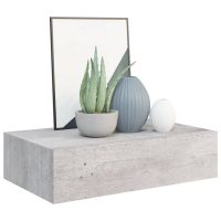 vidaXL Vägglådor betonggrå 2 st 40x23,5x10 cm MDF - Bild 3