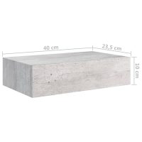 vidaXL Vägglådor betonggrå 2 st 40x23,5x10 cm MDF - Bild 10