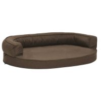 vidaXL Ergonomisk hundmadrass 75x53 cm linnelook brun - Bild 2