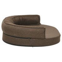 vidaXL Ergonomisk hundmadrass 75x53 cm linnelook brun - Bild 4