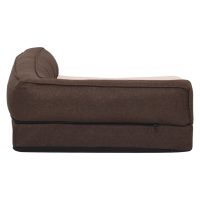 vidaXL Ergonomisk hundmadrass 60x42 cm linnelook fleece brun - Bild 5