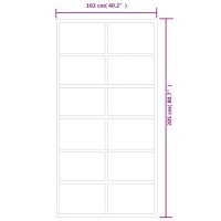 vidaXL Skjutdörr ESG-glas och aluminium 102x205 cm svart - Bild 6