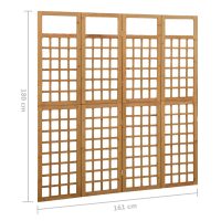 vidaXL Rumsavdelare/Spaljé 4 paneler massiv furu 161x180 cm - Bild 6