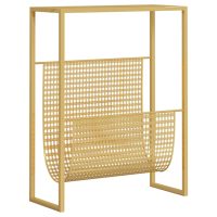 vidaXL Tidningsställ guld 35x15x45 cm stål - Bild 2