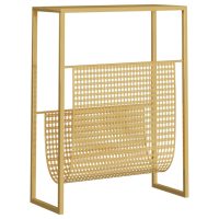 vidaXL Tidningsställ guld 35x15x45 cm stål - Bild 5