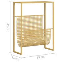 vidaXL Tidningsställ guld 35x15x45 cm stål - Bild 7