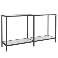 vidaXL Konsolbord vit 140x35x75,5 cm härdat glas - Bild 2