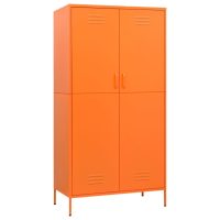 vidaXL Garderob 90x50x180 cm Orange stål - Bild 2