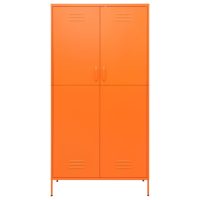 vidaXL Garderob 90x50x180 cm Orange stål - Bild 4