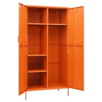 vidaXL Garderob 90x50x180 cm Orange stål - Bild 7