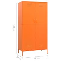 vidaXL Garderob 90x50x180 cm Orange stål - Bild 10