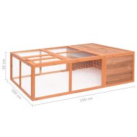 vidaXL Utomhusbur 150x100x50 cm massivt granträ - Bild 7