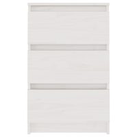 vidaXL Sängbord vit 40x29,5x64 cm massiv furu - Bild 5