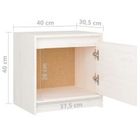 vidaXL Sängbord 2 st vit 40x30,5x40 cm massiv furu - Bild 10