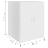 vidaXL Tvättmaskinsskåp vit 71x71,5x91,5 cm - Bild 8