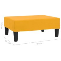 vidaXL Fotpall gul 78x56x32 cm sammet - Bild 6