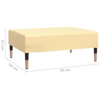 vidaXL Fotpall gräddvit 78x56x32 cm sammet - Bild 6