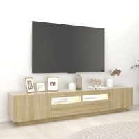 vidaXL TV-bänk med LED-belysning sonoma-ek 200x35x40 cm - Bild 3