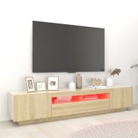 vidaXL TV-bänk med LED-belysning sonoma-ek 200x35x40 cm - Bild 4